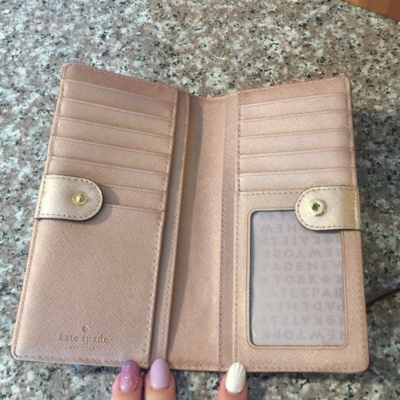 Kate Spade Laurel Way Stacy Metallic Gold Wallet - Picture 4 of 8